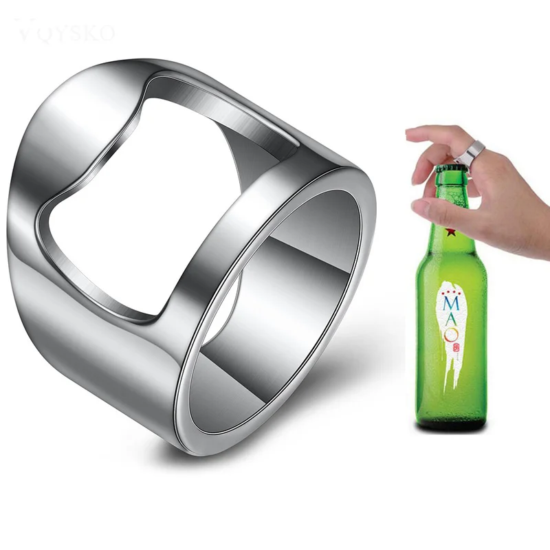 Flaschenöffner Ring Kreativität Korkenzieher Edelstahl Fingerring Bier Dosenöffner Gadgets Cool Bar Küchenzubehör Geschenke