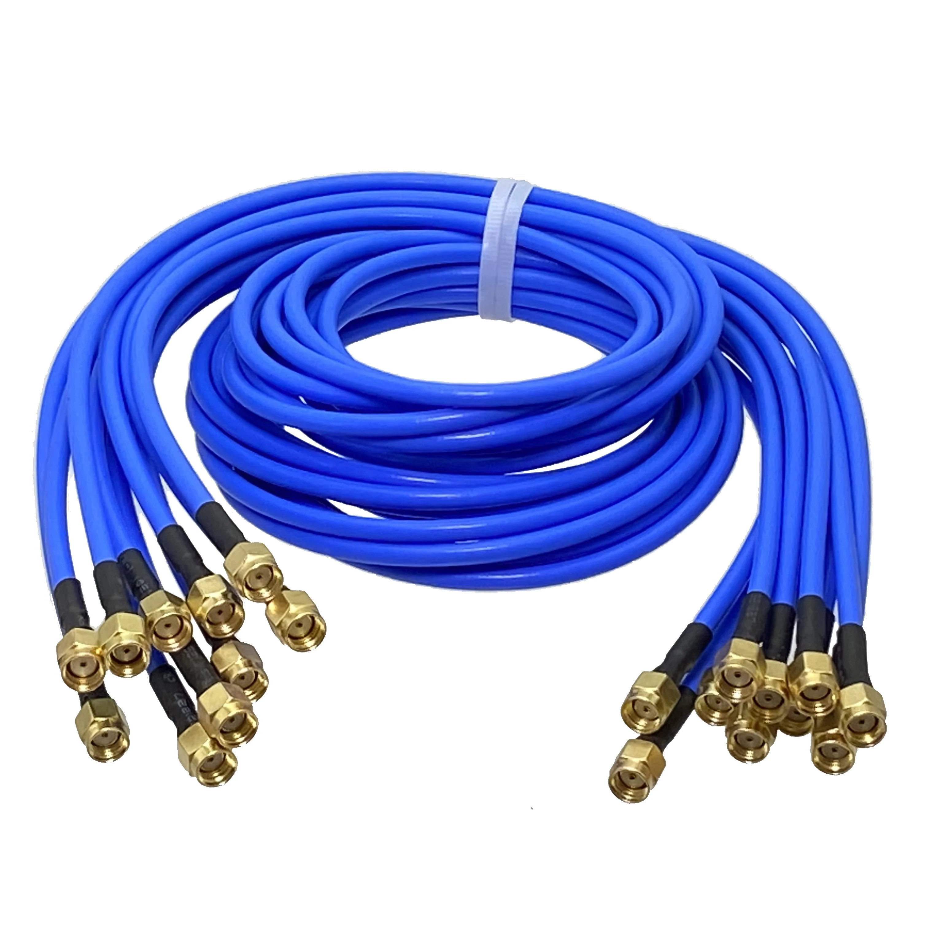 RP SMA-Stecker auf RP SMA-Stecker RG402 0,141 Zoll Koaxial-Bule-Kabel Flexibler Pigtail-HF-Stecker 4 Zoll ~ 3FT Image