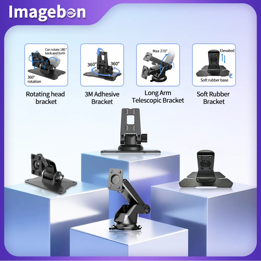 Imagebon Car DVR Kinds of Holder Mount DV GPS Navigation Camera Bracket Base Rotatable Auto Accessories