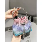 Pochette da sera con strass borse e borsetta borse a tracolla fatte a mano di design di lusso borsa
