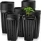Semina di piante quadrate alte - Tazza per piantare Plastica Vivaio profondo Vaso per alberi Contenitore per piante da fiore Vaso per piante da giardino Borse per coltivazione