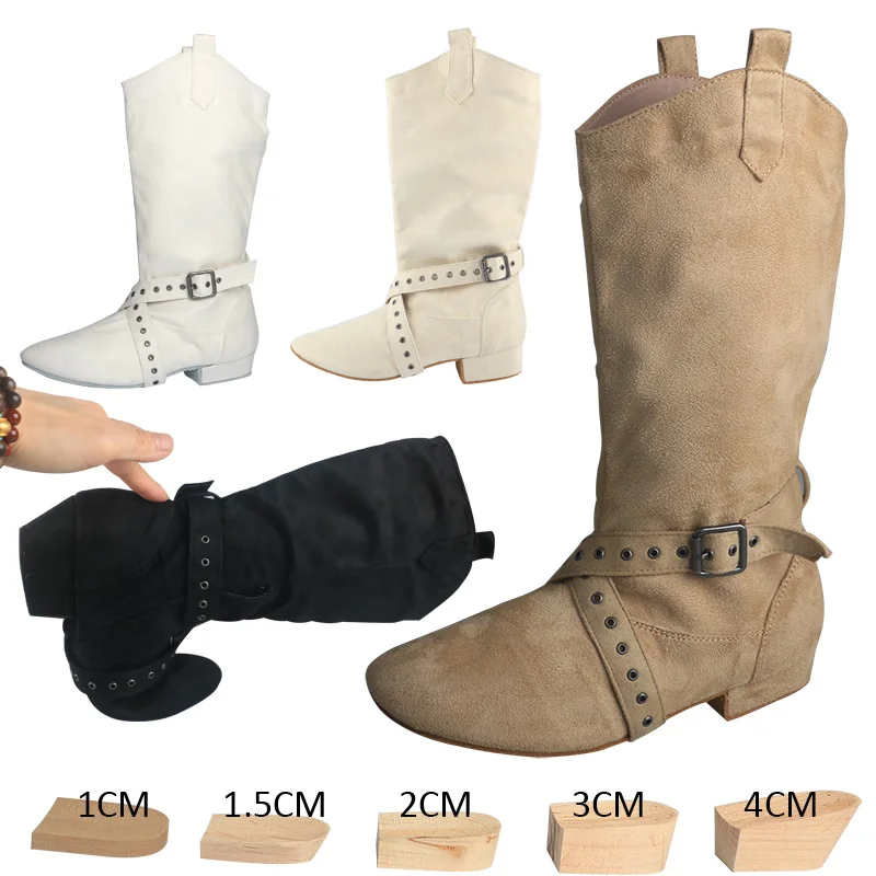 28 Farben Maßgeschneiderte Fersen- und Farblinie Damen-Tanzstiefel Beige Lange Stiefel zum Tanzen Wildleder Swayd Dance Stiefel Größe 43