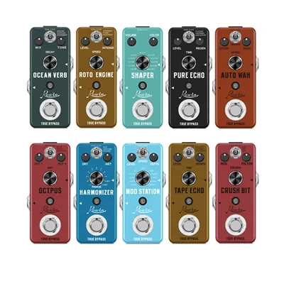 Rowin Digital Guitar Pedal Reverb harmonix Pure Echo Auto Wah Waaah Octpus Harmonizer Mod Station Tape Effects Pedals