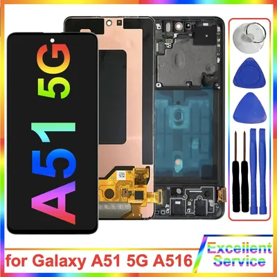 A516 AMOLED Screen for Samsung Galaxy A51 5G A516 A516F LCD Display Touch Screen Digitizer