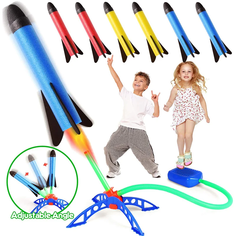 Air Rocket Fußpumpe Launcher Outdoor Air Pressing Pedal Soaring Rocket Toy Kids Game Suit Jumping Sport Game Kids Toy Gift Image