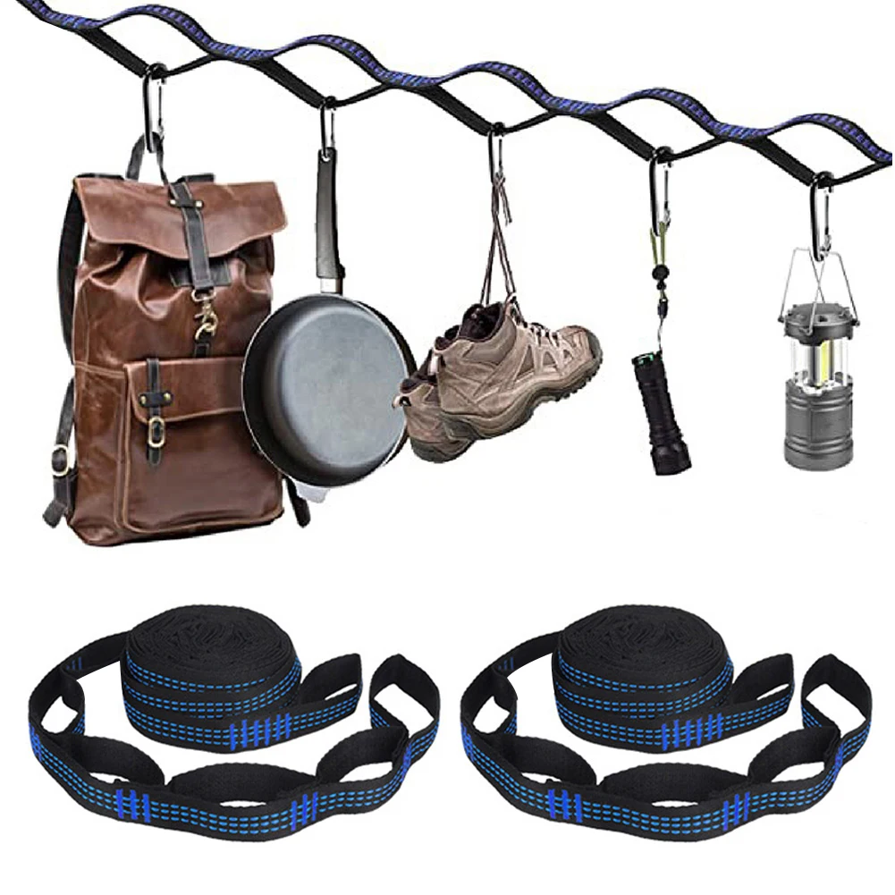 2/1pcs hohe Tragfähigkeit Hängematten gurte Bruch festigkeit Polyester Hängematten gürtels eil mit Rings chnalle Camping zubehör