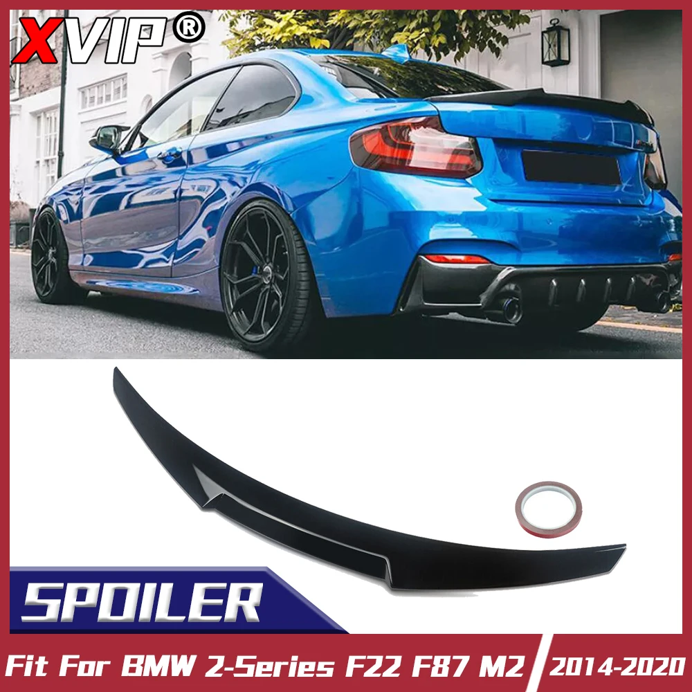 XVIP Fibra M4 Stile Auto Baule Posteriore Spoiler Ala Labbro Per BMW Serie 2 F22 F87 2014-20 M2 Gloss Spoiler Accessori Ali Esterne