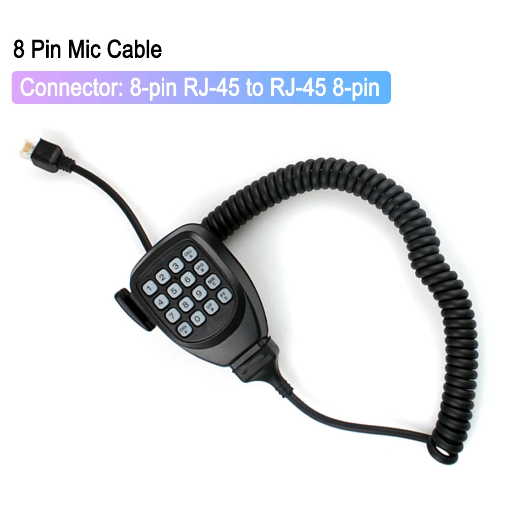 8 Pin Mikrofon Kabel Handheld Lautsprecher Kabel Heavy Duty Coiled Walkie Talkie Teil für Kenwood KMC-32 KMC-35 KMC-36 MC-59 KMC -27 Image