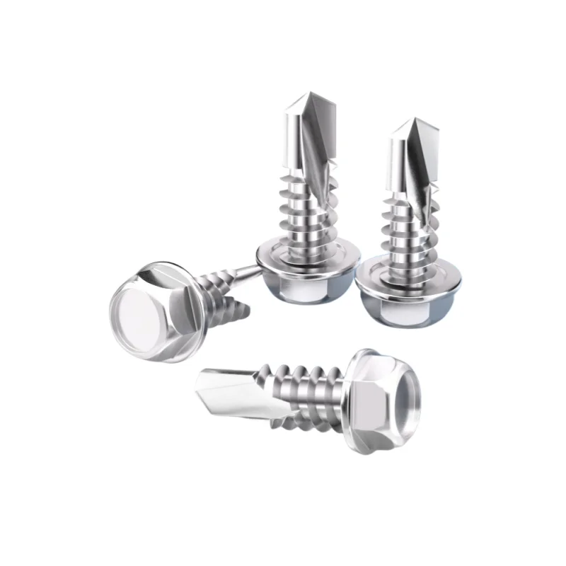 Selbstbohrende Sechskantschrauben, 410 Edelstahl selbstschneidende Blech-Tek-Schrauben 100 Stück Image