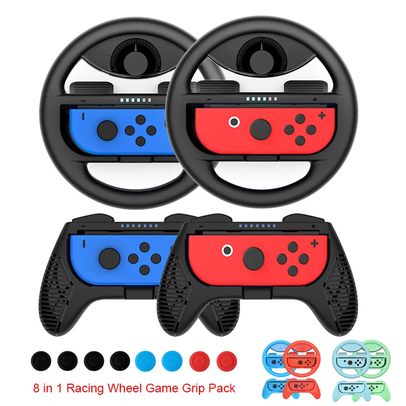NEUE Pack Racing Lenkrad Schalter Controller Spiel Grip Griff Kit Fit für Schalter/OLED Joycon Controller Kostenloser Versand Image