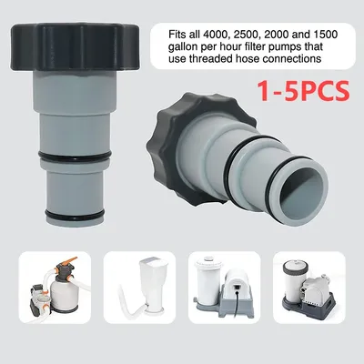 1/2/3/4/5PCS Pool Hose Adapter with Collar for Intex ARU Threaded Connection Pumps Swimming Pool Parts Plastic Pool Hose Adapter