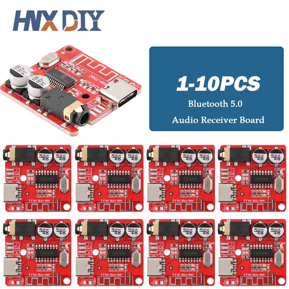 1-10pcs Scheda ricevitore audio Bluetooth Bluetooth 5.0MP3 Scheda di decodifica senza perdita Modulo musicale stereo wireless 3.7-5V XY-BT-Mini