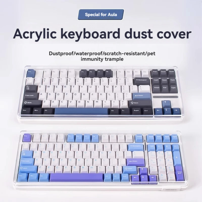 Aula f99/f75/f87 mechanische Tastatur Staubs chutz hülle Tastatur schutz folie Desktop-Acryl abdeckung Tastatur hülle Gaming-Zubehör Image