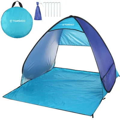 TOMSHOO Automatic Instant Pop Up Beach Tent Lightweight Outdoor Beach Shade Sun Shelter Tent Canopy Cabana with Carry Bag