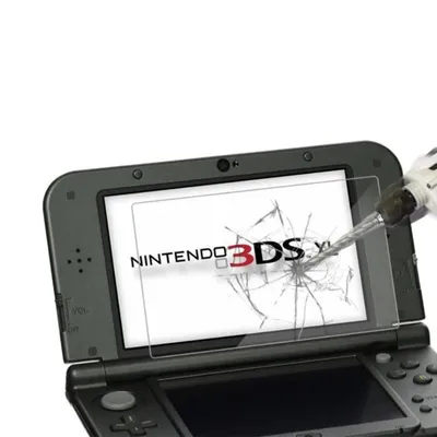 Top Glass Bottom PET Protector Film for Nintendo New3DS XL/LL 3DSXL/3DSLL LCD Screen Tempered Clear Cover Protective Guard Full