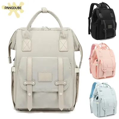 PANGDUBE Baby Nappy Bag with 2pcs Stroller Hooks Mummy Bag Backpack Waterproof Outdoor Travel Mommy