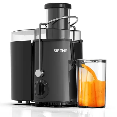 SiFENE Easy-Clean Juicer, 3" Wide Feed for Rapid Fruit and Vegetable Juicing, 3 Speed Settings,