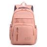 Girls' Backpack School Bag Bookbag School Solid Color Nylon Large Capacity Durable Zipper Black Pink Blue