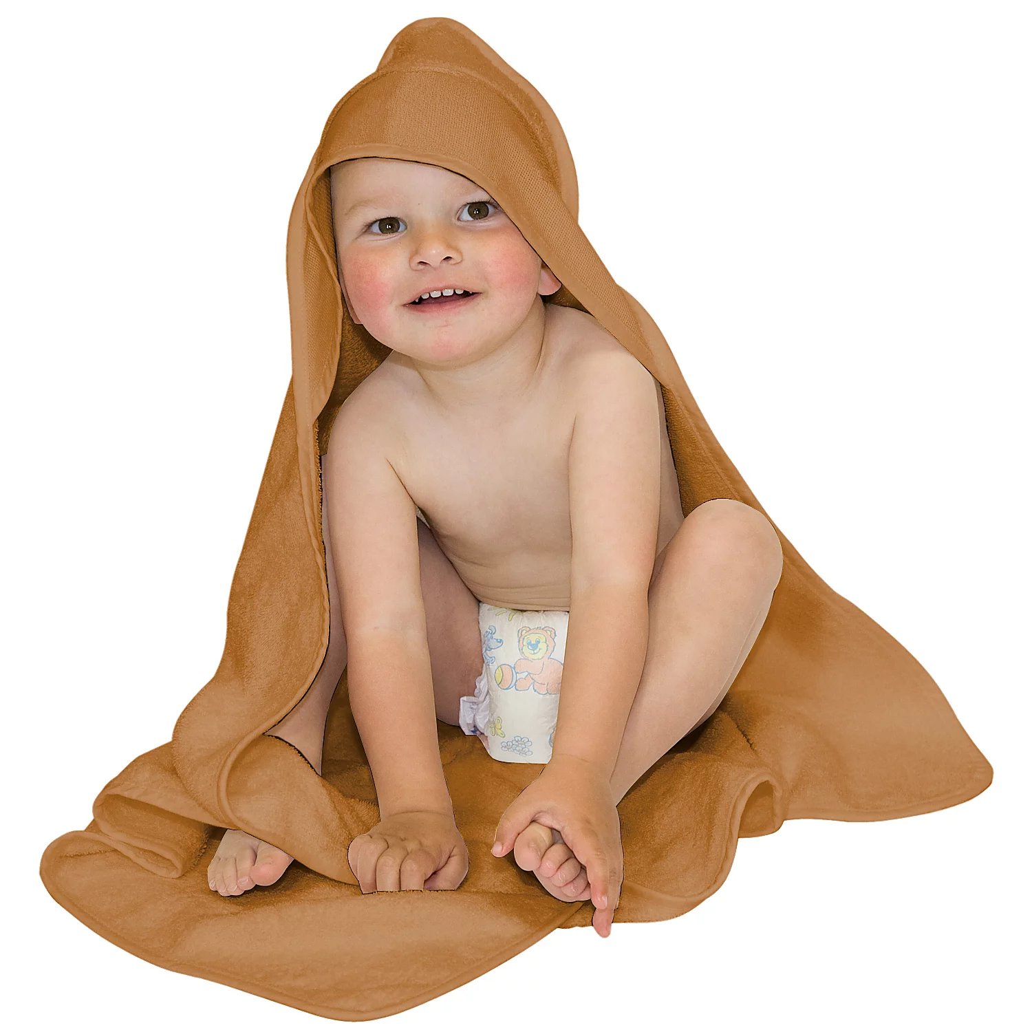 buttinette Cape de bain, marron clair, 80 x 80 cm