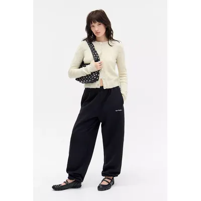 iets frans. Black Cuffed Joggers - Black XS at Urban Outfitters