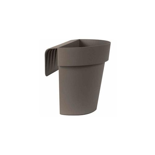 euro3plast Balkon-Hängetopf UP, taupe Ø 25 cm,mit Wasserreservoir Taupe 25