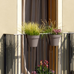 euro3plast Balkonhängetopf BE-UP 25 cm, taupe Image
