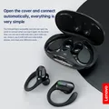 Auricolari wireless sportivi Lenovo XT80 con microfoni, controllo pulsanti, display di alimentazione a LED, cuffie TWS Bluetooth 5.3 con audio stereo Hi-Fi