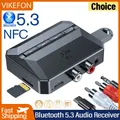 Ricevitore audio NFC Bluetooth 5.3 3.5mm AUX RCA USB TF HIFI Adattatore wireless per musica stereo con microfono per kit per auto Amplificatore altoparlante