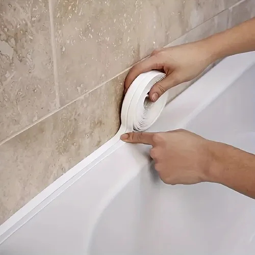 Ruban d'étanchéité étanche en PVC de 1m/3.2m pour évier de salle de bains, douche, baignoire et