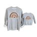 YanHoo Mommy and Me Matching Sweatshirts Christmas Crewneck Sweatshirts Mommy and Me Matching Outfits Xmas Print Long Sleeve Shirts Family Matching Pullover Family Christmas Gifts 2023