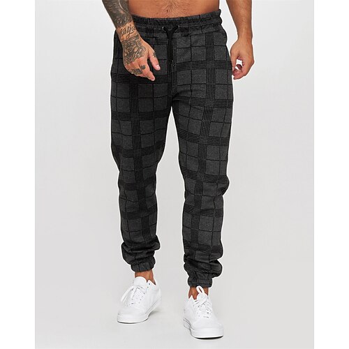 Herren Jogginghosen Jogginghose Laufhosen Trainingshosen Tasche Elastischer Bund Hosen Innen Outdoor Sport Outdoor Sommer Baumwolle Weich Marathon Training Gehen Figurbetonter Schnitt Image