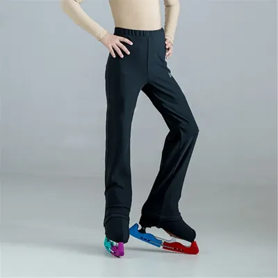 LIUHUO Figure Skating Pants Men's Ice Black Elastane Velvet High Elasticity Activewear Competition