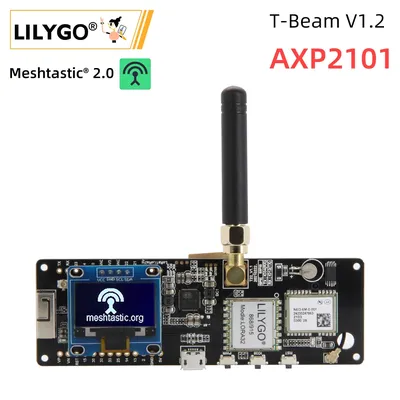 LILYGO® TTGO Meshtastic T-Beam V1.2 ESP32 LoRa Development Board 433MHz 868MHz 915MHz 923MHz WiFi