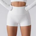 Per donna Shorts da Palestra Shorts da yoga Shorts da allenamento Fascia Elastica Vita Alta Yoga Allenamento in Palestra Pilates Pantaloncini Nero Bianco Blu marino Gli sport Abbigliamento sportivo