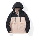 Per uomo Giacca Softshell Giubbino da escursione All'aperto Color Block Antivento Resistente all'acqua Giacca a vento Viaggi Nero Avorio Rosa Cachi