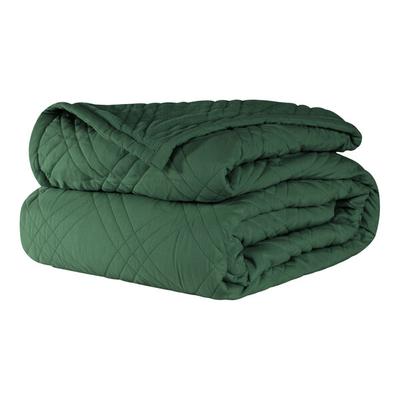 Berkshire Hospitality CozyCare Classic 76" x 110" Twin Size Forest 100% Polyester Bedspread - 4/Case