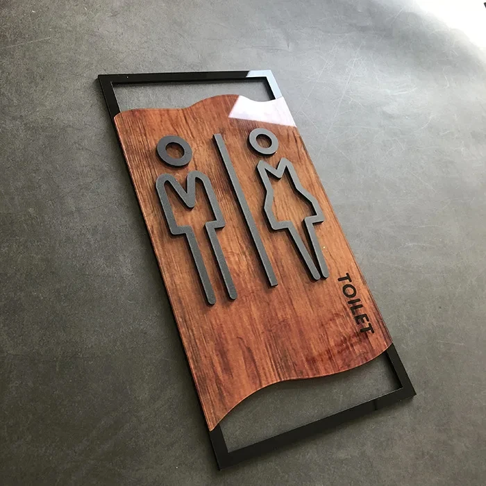 Retro Badezimmer Beschilderung Toilette Beschilderung Schlafzimmer Badezimmer Tür Zeichen Gym Ankleidezimmer Waschraum Wand Zeichen Haushalt Tür Plaketten Image