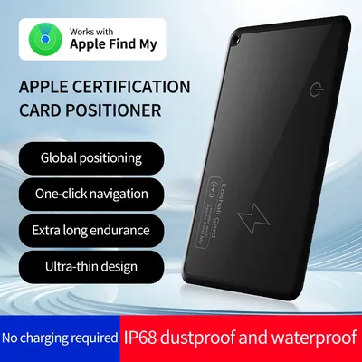 Wireless Charging Air Wallet Card Ultra Thin Tracker For APPLE IOS Find My With MFi Certification