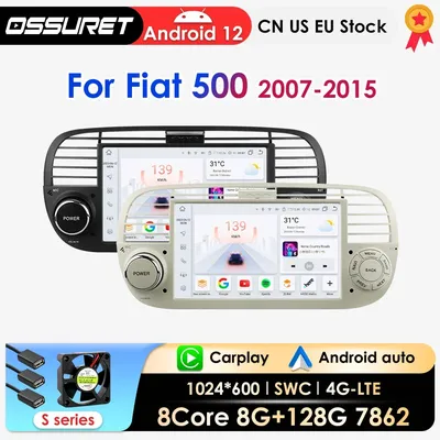 Android auto Car Radio Player For FIAT 500 Abarth 2007-2015 Multimedia GPS Navigation autoradio