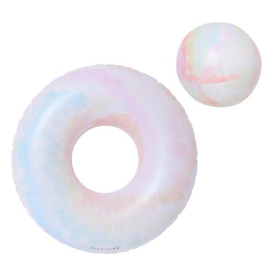 Sunnylife: Inflatable Tube Pool Ring & Ball Set - Tie Dye - Tie Dye