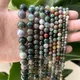 6m 8m 10m Indian Agate Natural Stone Beads Round Loose Spacer Beads For Jewelry Making DIY Charm Bracelet Necklace Accessories