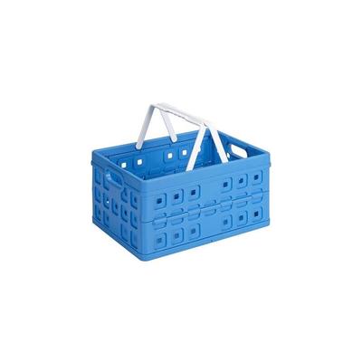Sunware - Klappbox Square 32 l blau/weiß Einkaufsbox Einkaufskorb mit Griffen Image