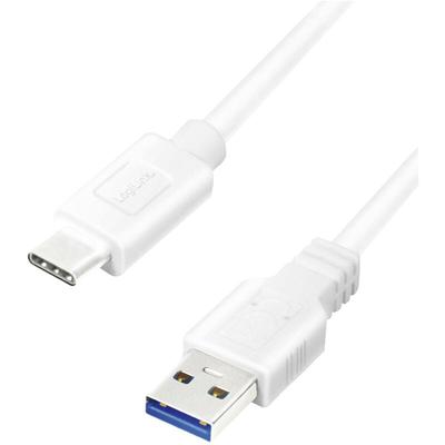 Logilink - USB-Kabel usb 3.2 Gen1 (usb 3.0 / usb 3.1 Gen1) usb-a Stecker, usb-c® Stecker 0.50 m Weiß