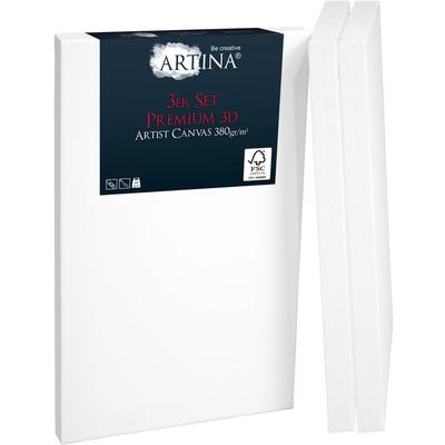 3er Set Artina Premium 3D Keilrahmen Leinwand18cm, 24cm Image