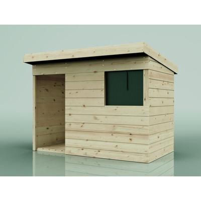 Polarplay - Spielhaus Sonnenfinsternis Kinderspielhaus aus Holz in Grün, Kinderhaus Holzhaus Kinder Image