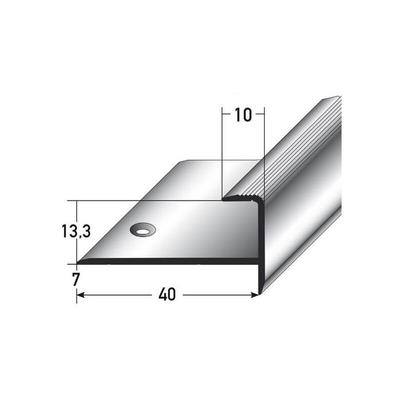 Einschubprofil 'Embrun', mit Nase für Parkett, 13,3 mm Einfasshöhe, Aluminium eloxiert, Image