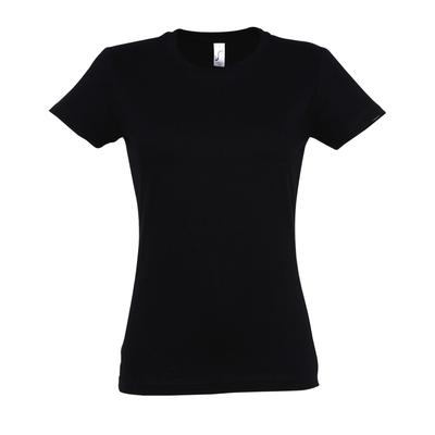 SOLS Womens/Ladies Imperial Heavy Short Sleeve T-Shirt (Deep Black) Image