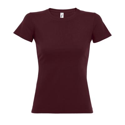 SOLS Imperial Damen T-Shirt, Kurzarm, Rundhalsausschnitt (Burgunder) Image