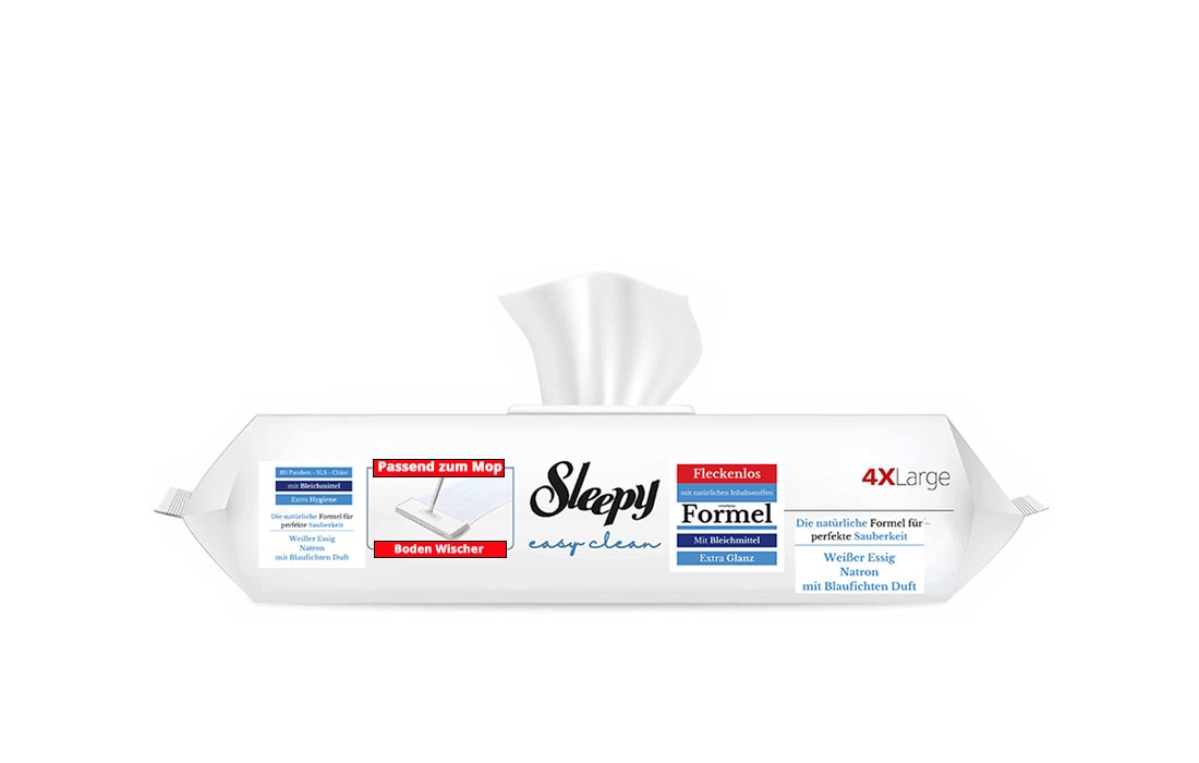 Sleepy Easy Clean Bodenreinigungstücher für Mopsysteme 50 Stück blau Image