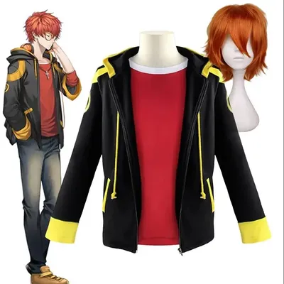 707 Cosplay Costume Mystic Messenger Saeyoung Choi Cosplay Zipper Jacket Luciel Seven Hoodies 707